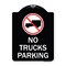 Signmission No Truck No Truck Parking WithHeavy-Gauge Aluminum Architectural Sign, 24" x 18", BW-1824-23560 A-DES-BW-1824-23560 - alternate 1